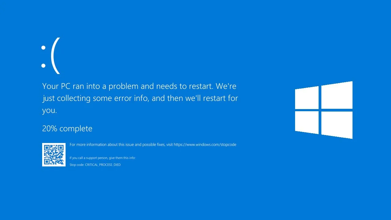 Blue screen of death